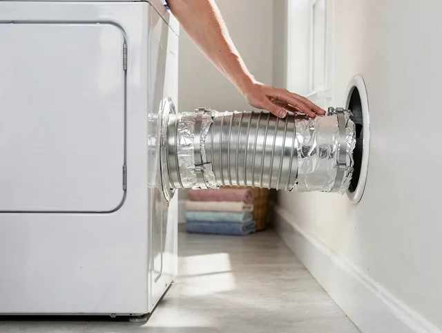 Professional dryer vent hose installation by Cape Coral Dryer Vent Cleaning in Cape Coral