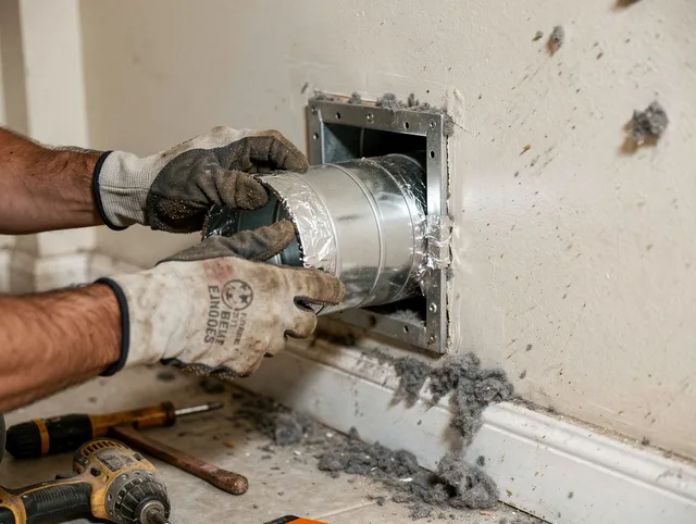 Professional dryer vent repair and installation by Cape Coral Dryer Vent Cleaning in Cape Coral
