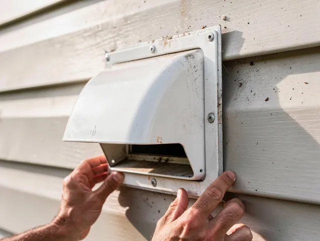 Cape Coral Dryer Vent Cleaning technician delivering thorough residential dryer vent cleaning service in Cape Coral